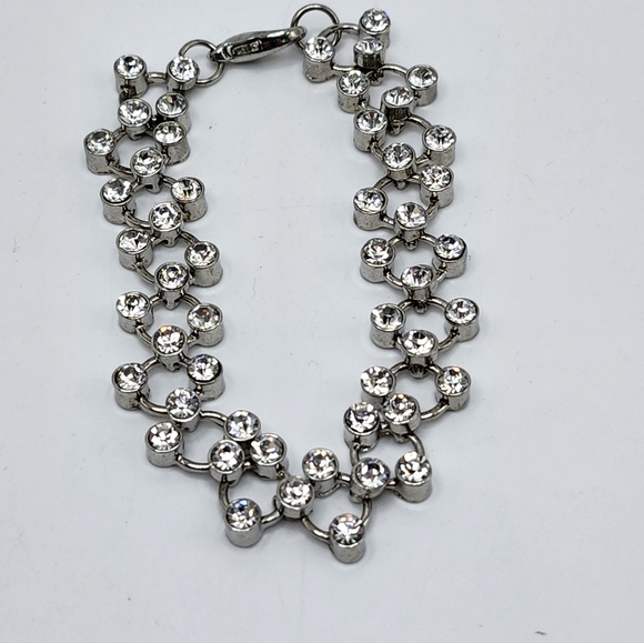 Stunning Rhinestone studded silver bracelet. Photos say it all! - Picture 3 of 6